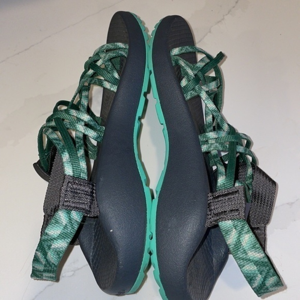 Chaco Women’s Classic ZX3 Sport Sandals Hiking Water Outdoor‎ Green Size 8 - Picture 3 of 6